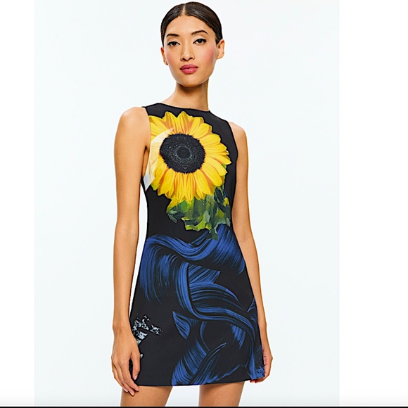 ALICE + OLIVIA Clyde A-Line Shift Dress - Picture 3 of 15